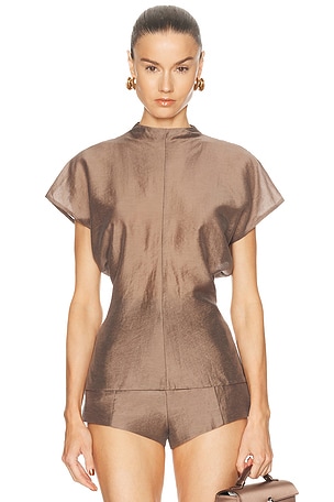 L'Academie by Marianna Harmi Top in Brown