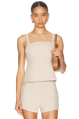 L'Academie Andreia Top in Beige
