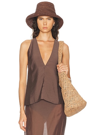 L'Academie Cecille Top in Brown