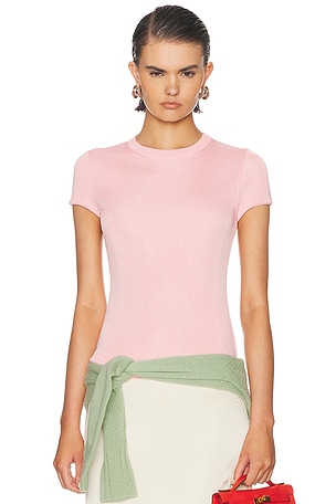 L'Academie Kiersey Knit T-shirt in Pink