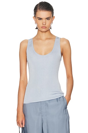 L'Academie Carys Knit Tank in Baby Blue