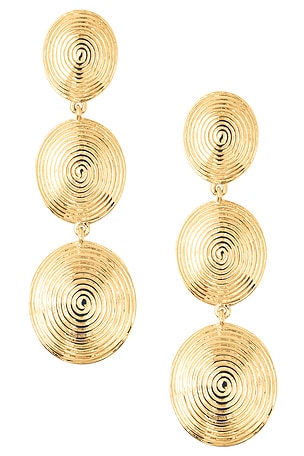 Lie Studio The Ruby Earrings in Metallic Gold