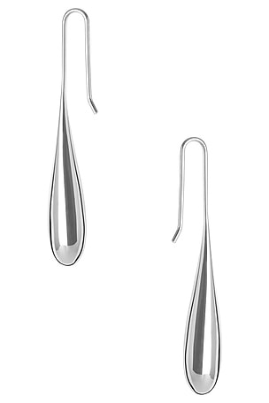 Lie Studio The Evelyn Earrings in Metallic Silver