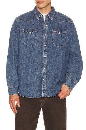 LEVI'S Barstow Western Standard Shirt in Blue