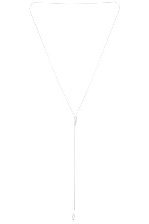 Loren Stewart Driftline Bolo Necklace in Metallic Silver