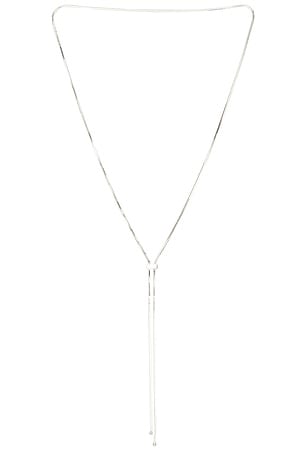 Loren Stewart Bolo Pendant Necklace in Metallic Silver