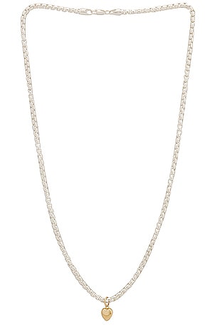 Loren Stewart Gordita Heart Necklace in Metallic Silver