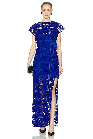 LEO LIN Alena Lace Maxi Dress in Royal