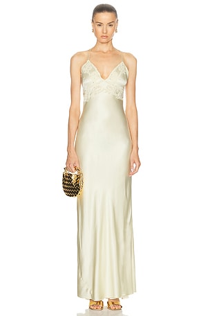 LoveShackFancy Kesslyn Dress in Yellow