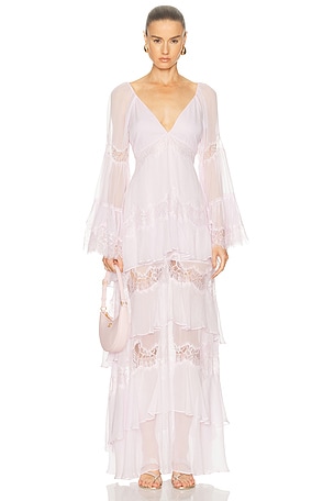 LoveShackFancy Devina Dress in Pink