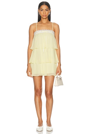 LoveShackFancy Cedra Dress in Lemon