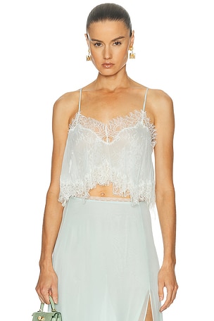 LoveShackFancy Elysia Top in Mint