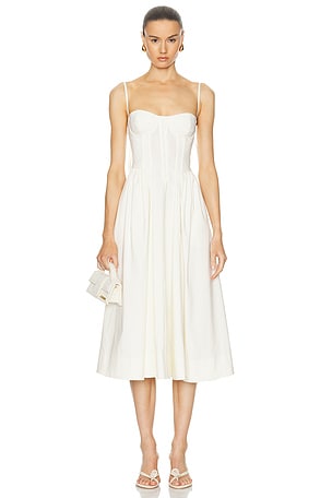 LPA Sarita Midi Dress in White
