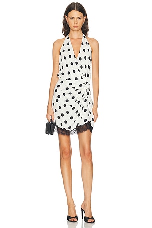 LPA Aveline Mini Dress in Black & White