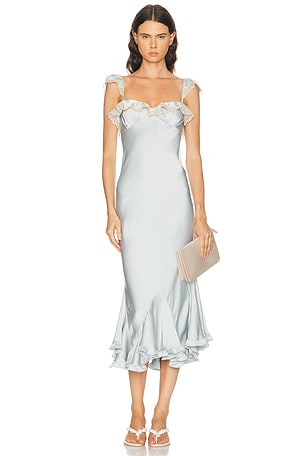 LPA Addison Midi Dress in Blue