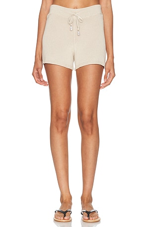 La Porte Sofia Knit Short in Metallic Neutral