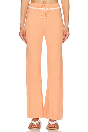 La Porte Summer Knit Pant in Coral