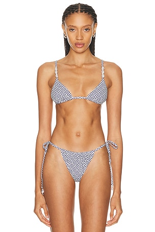 La Porte Kendall Bikini Top in Navy