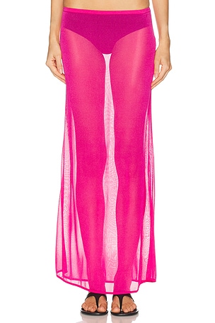 LESET Jack Midi Skirt in Pink