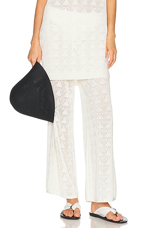 Loulou de Saison Egeo Knit Pant in Ivory