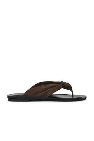 Loulou de Saison Akin Draped Sandal in Brown