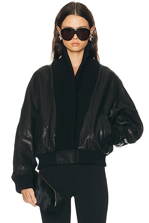 Magda Butrym Leather Jacket in Black