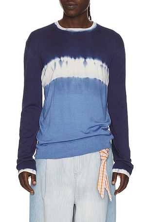 Marni Roundneck Sweater in Blue,Navy