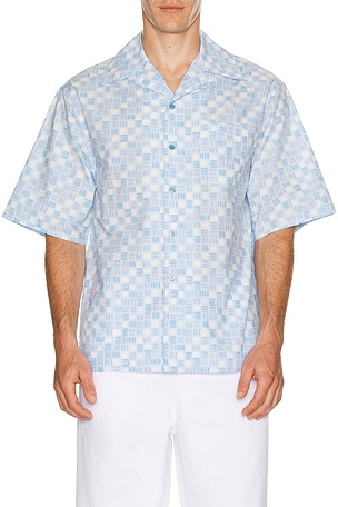 Marni Cuban Collar Bowling Shirt in Blue