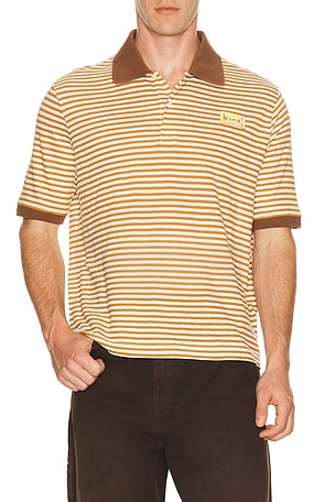 Marni Short Sleeve Polo in Mustard