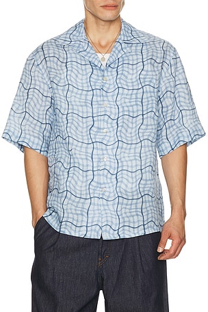 Marni Camp Collared Button Down Shirt in Slate