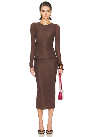 Maygel Coronel Anna Dress in Brown