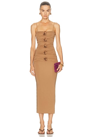 Maygel Coronel Susurro Dress in Tan