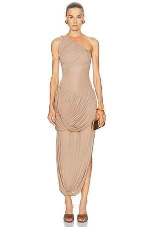 Maygel Coronel Getsemani Dress in Nude
