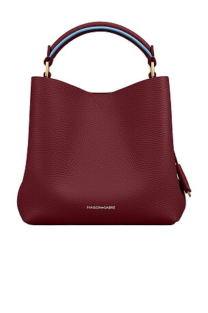 MAISON de SABRÉ The Mini Bucket Bag in Burgundy