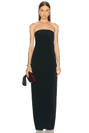 Marina Moscone Cocoon Bustier Dress in Black