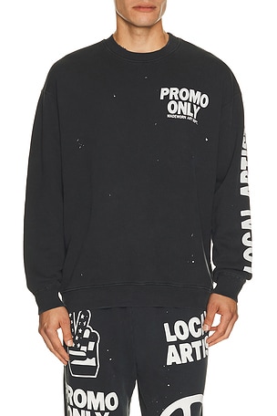 Madeworn Promo Classic Crew Sweatshirt in Black