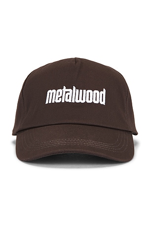 Metalwood Studio Metal Logo 5-Panel Hat in Brown