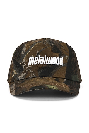 Metalwood Studio Metal Logo 5-Panel Hat in Green