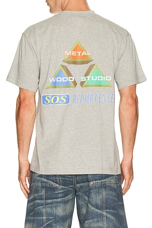 Metalwood Studio King Of The Greens T-Shirt in Grey