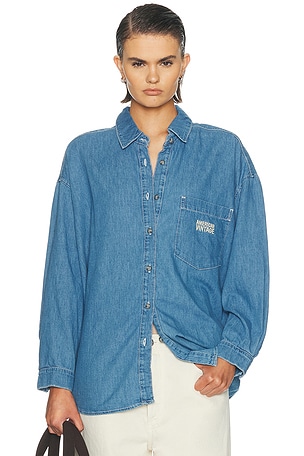 American Vintage Izeway Long Sleeve Shirt in Blue