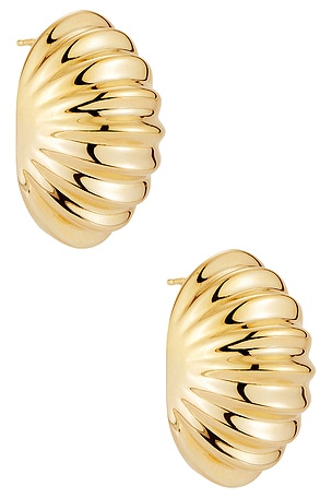 MEGA Snail Earring in Metallic Gold