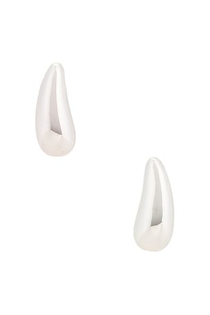 MEGA Penne Earrings in Metallic Silver