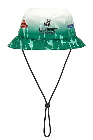 Malbon x Golf & Bass Club Sponsors Bucket Hat in Green