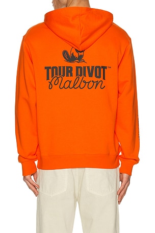 Malbon Golf Fesque Tour Divot Hoodie in Orange