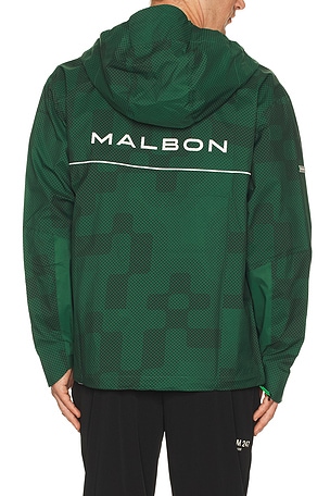 Malbon Golf Malbon Performance Full Zip Rain Jacket in Green
