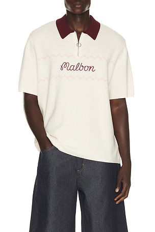 Malbon Benny Sweater Polo in White