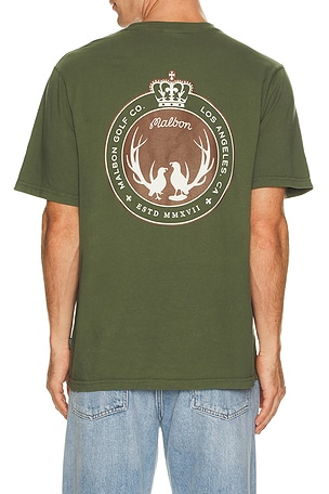 Malbon Golf Oakwood T-shirt in Army