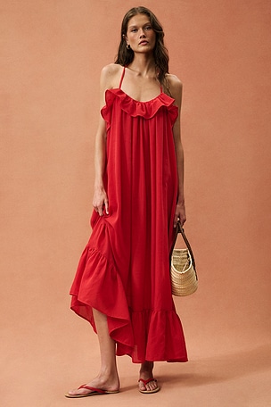 red slip dresses Clothing : Midi : 'Salma' Rose Satin Dress Lotus is our clean and serene red slip dress with sheer diamond mesh panel and criss OOTD: How To Style a