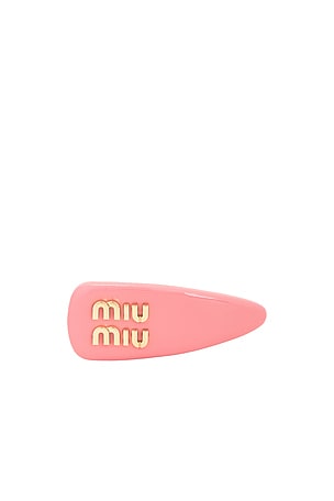 Miu Miu Vernice Hair Clip in Pink