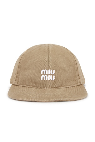 Miu Miu Bucket Hat in Piombo & Blue | FWRD